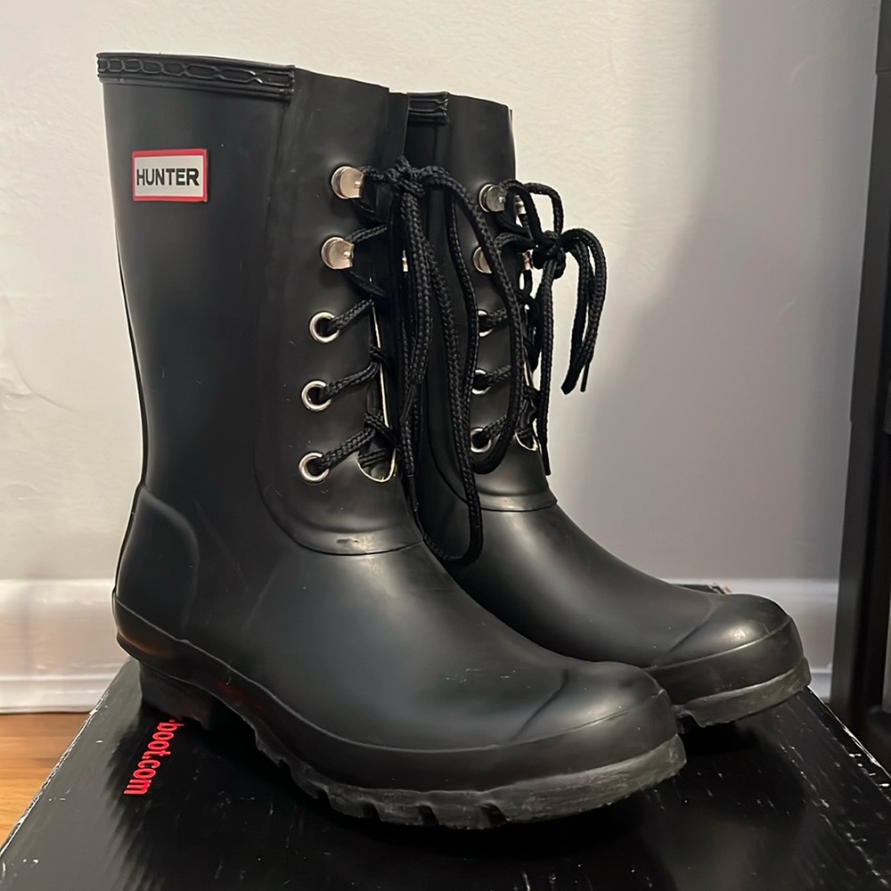 Hunter Lace Up Wellie Boots